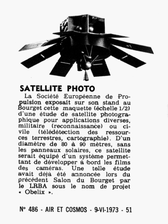Les satellites français de reconnaissance Obelix10
