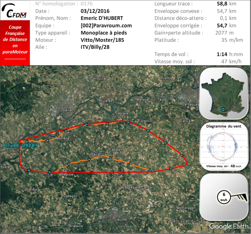 0176 - 03/12/16 - Emeric D'HUBERT - 54,7 km - homologué 22_fin70