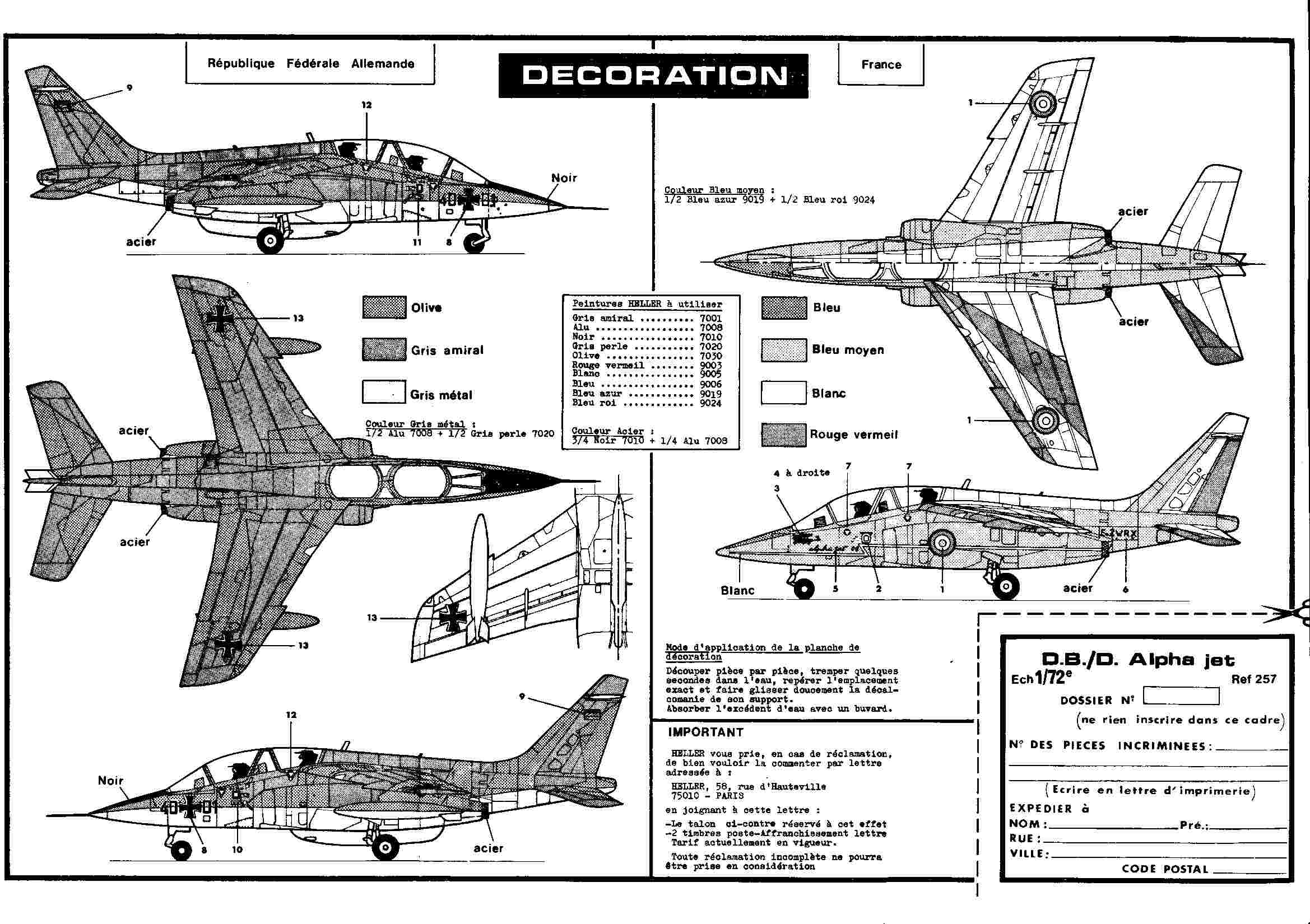 DASSAULT-BREGUET / DORNIER ALPHA JET 1/72ème Réf 257 Alphat26