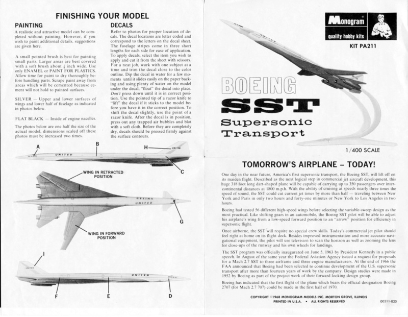 [Monogram] (1/400) Boeing B-2707 Supersonic Clipper (1968) Boeing31