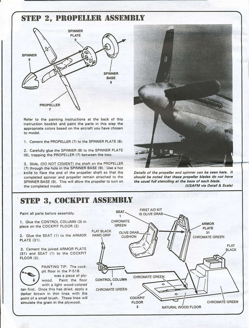 North American P-51B Mustang, Monogram Classics, 1/48, 1991 North_34