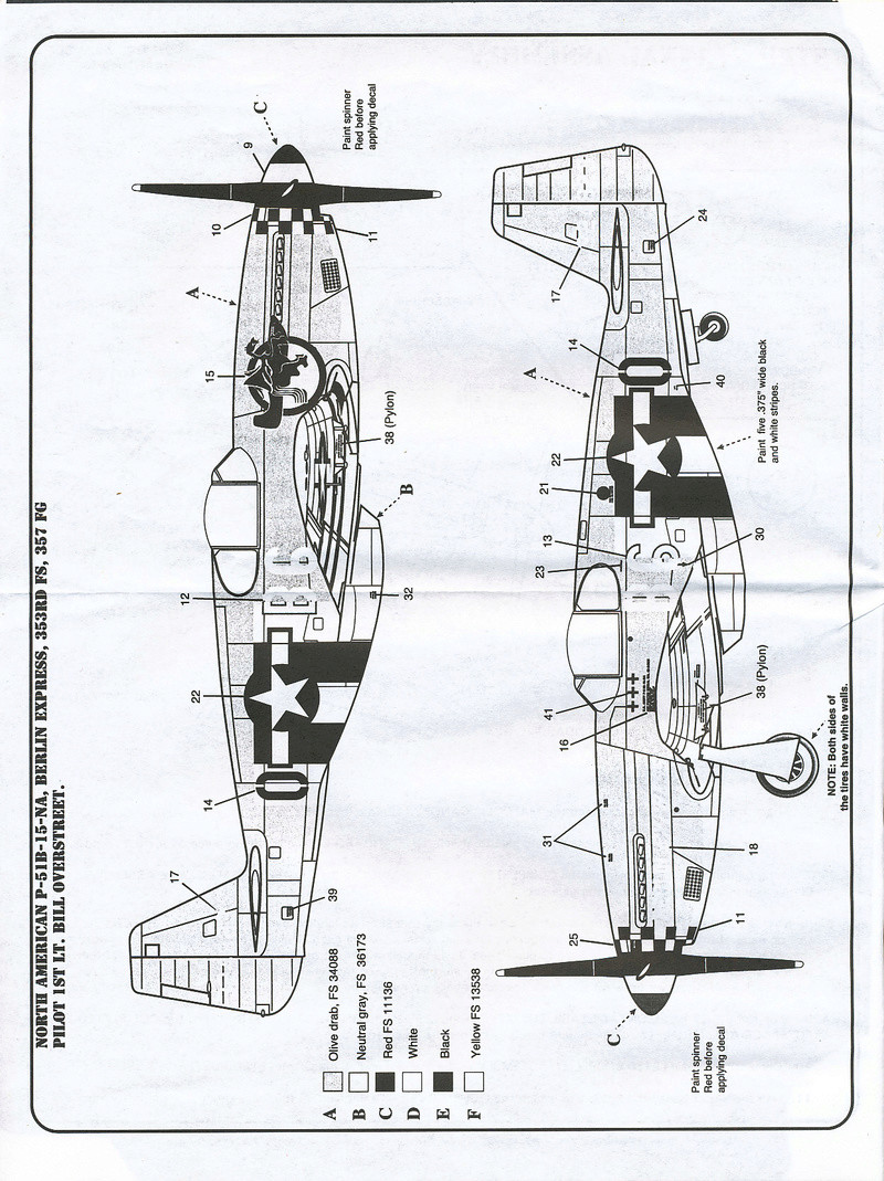 North American P-51B Mustang, Monogram Classics, 1/48, 1991 North_42