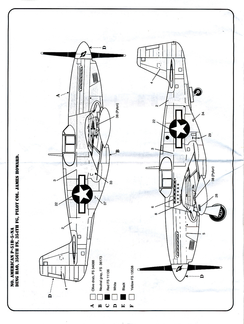 North American P-51B Mustang, Monogram, 1/48, 1999 North_44