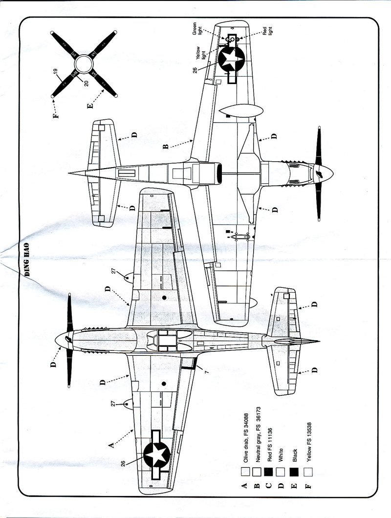 [MONOGRAM] NORTH AMERICAN P-51 B MUSTANG 1/48ème Réf PA136 North_45