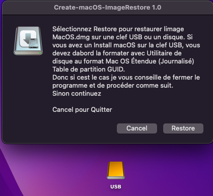 Create macOS Image Restore 1710