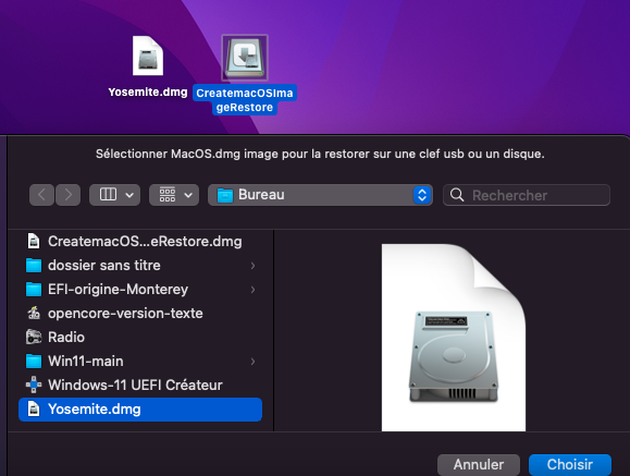 Create macOS Image Restore 1712