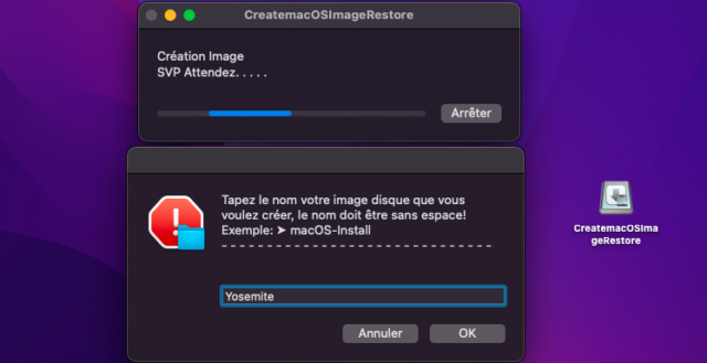Create macOS Image Restore 520