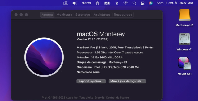 macOS Monterey 2.3.1 (21E258) Capt1527