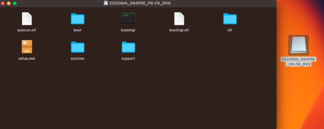 USB Windows 10 crée dans Ventura Capt1739
