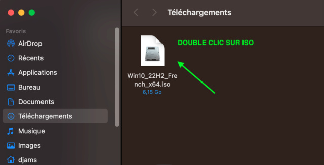 USB Windows 10 crée dans Ventura Capt1740
