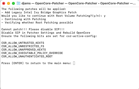 ( RESOLU) OpenCore-Patcher / erreur . Captu962