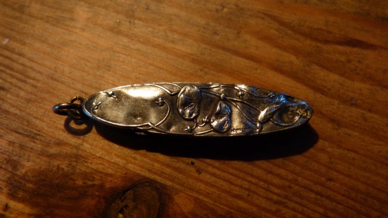 Petit couteau en argent art nouveau Mathieu chatelaine ... P1080222