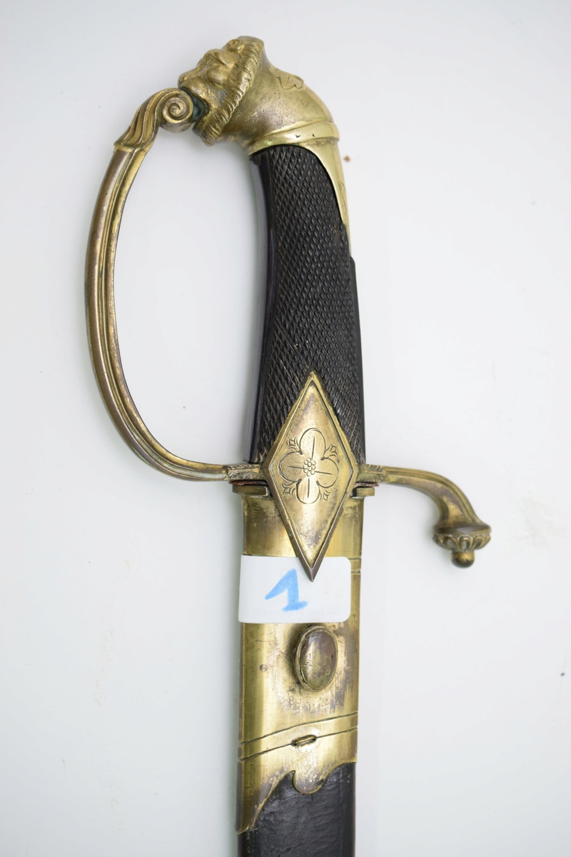 Sabre d&amp;#39;officier d&amp;#39;infanterie premier empire monture à la Marengo