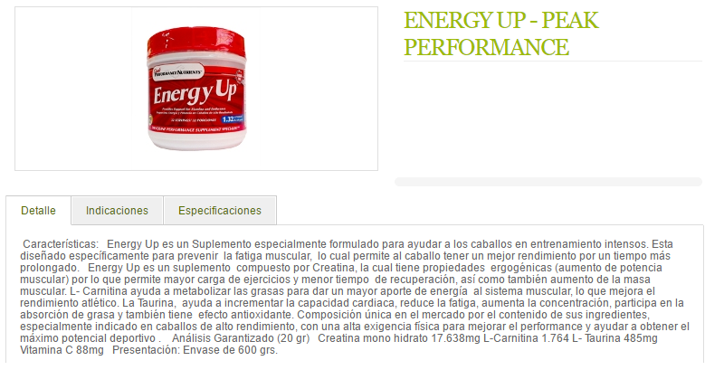  ENERGY UP $ 30.000 (POTE 600 GR. CREATINA+CARNITINA VIT. C) Energy10