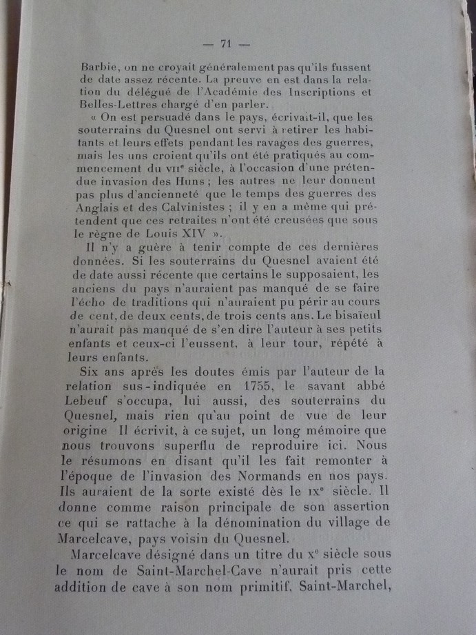 Les sous terrains  refuges de Le Quesnel (souterrains) P1200338