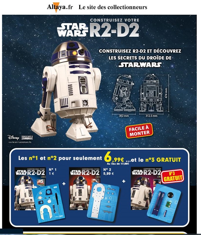 R2D2 - Star Wars - kit fascicules Altaya R2d210