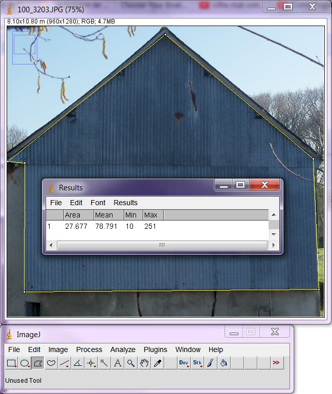 Logiciel pour calculer des distances/surfaces sur une image Imagej12
