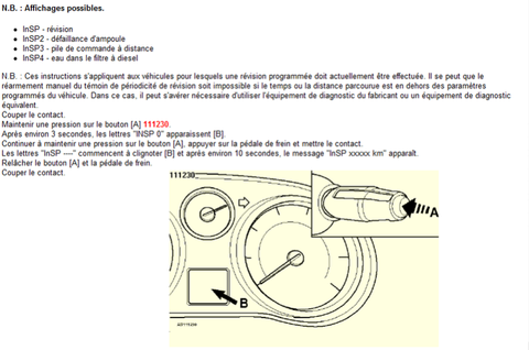 Opel Corsa D 1.3 CDTI an 2010 ] Témoin entretien reste allumer