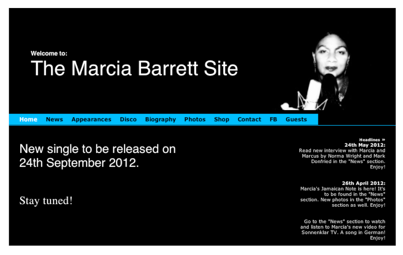 08/09/2012 Marcia Barrett of Boney M. announces new single Dddddd63
