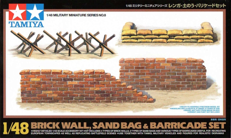 [TAMIYA] Brick Wall & sand bag & barricade 1/48ème Réf 32508 Notice Doc05810