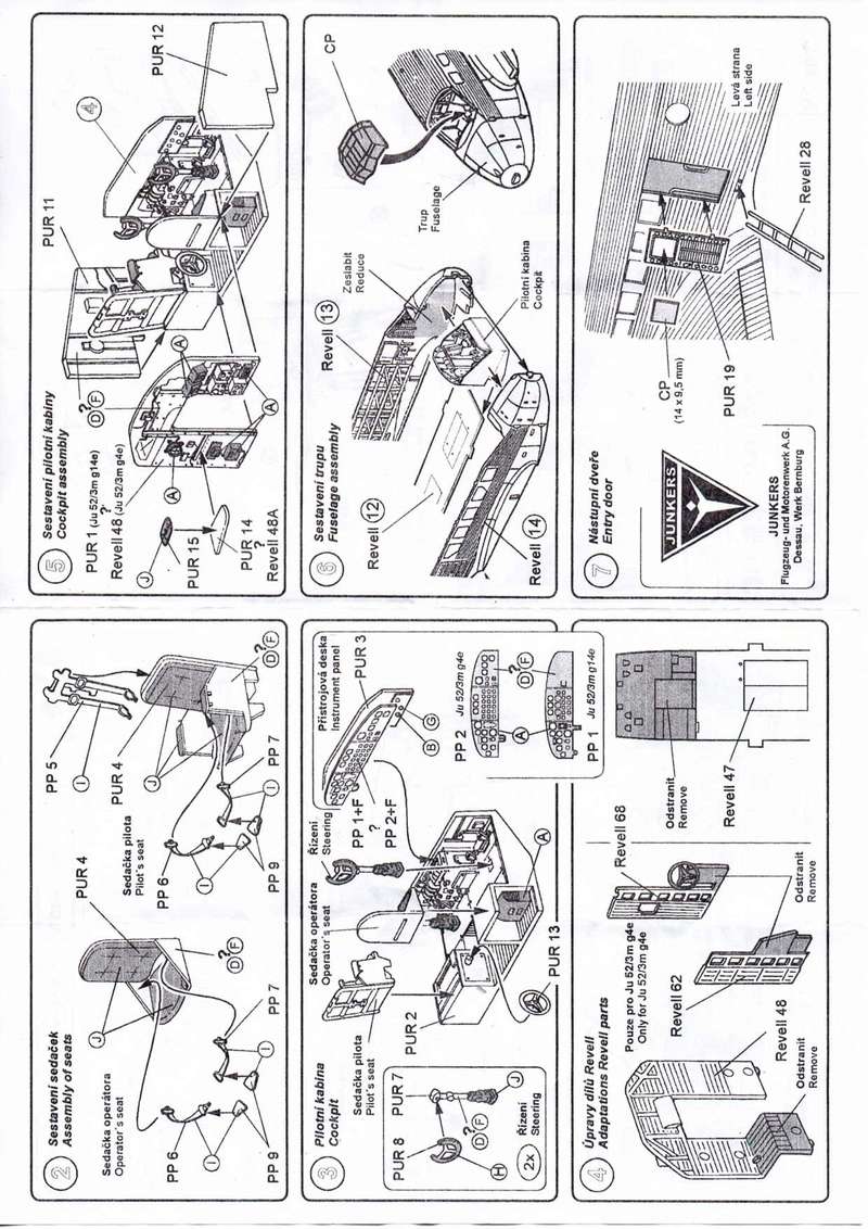 [CMK]  Kit d'amelioration REVELL JUNKERS JU-52 1/48ème Réf 4043 Notice Photos26