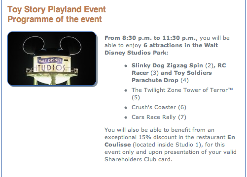   Toy Story Playland Special Event Night - per gli azionisti Scherm36