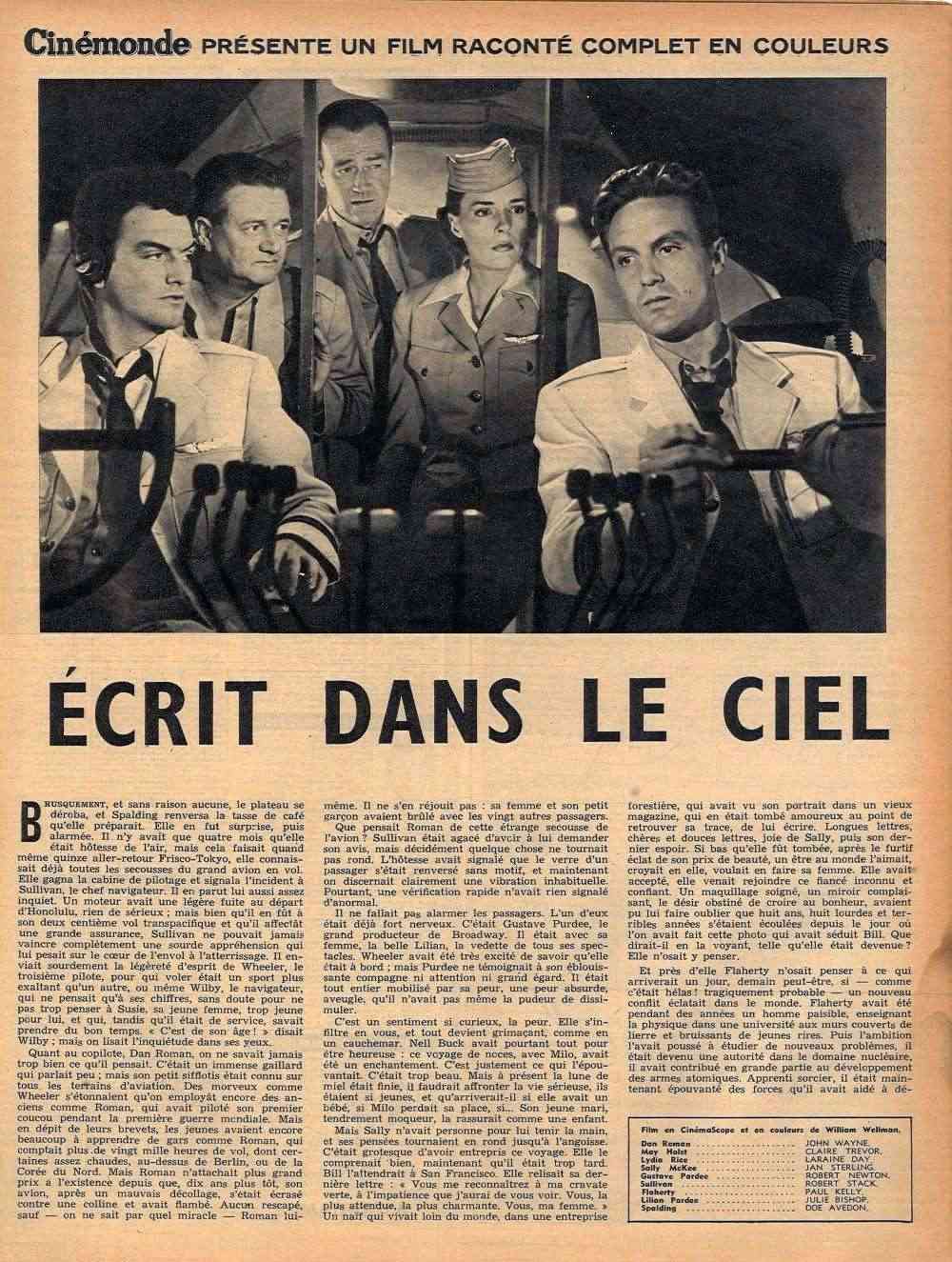 Ecrit dans le ciel - The High and the Mighty - 1954 Fax_so47