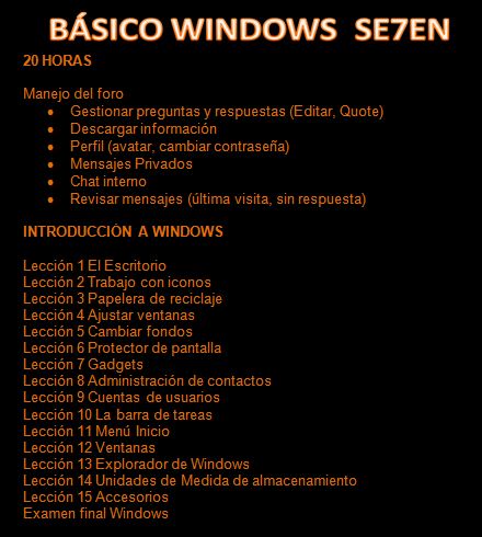 TEMARIO NIVEL BASICO DE WINDOWS 7 Bwseve11