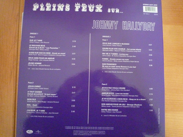 33 tours "pleins feux sur johnny Hallyday" CANADA Disqu136