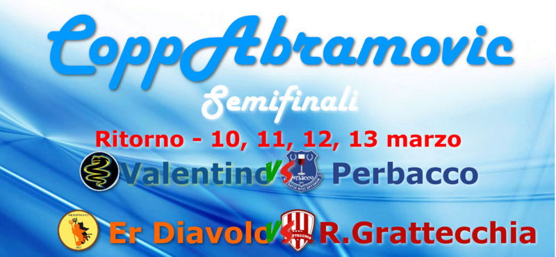 Semifinali RITORNO - 10, 11, 12 e 13 marzo 2017 Coppab15