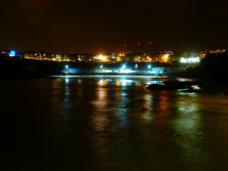 Newquay's Harbor by Night P1040115