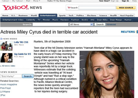 Cư dân mạng truyền tin Miley Cyrus tử nạn Mil210