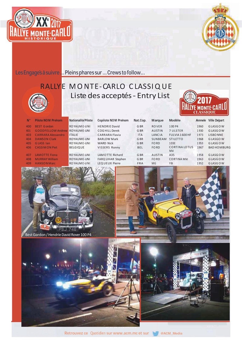 20ème RALLYE MONTE-CARLO HISTORIQUE 25 janvier au 1er février 2017  - Page 5 0610