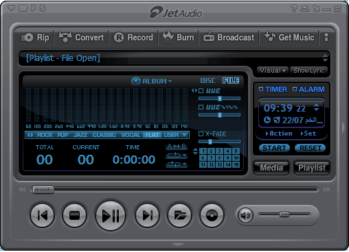 أحدث إصدار من برنامج الصوتيات المميز جت أوديو بنسخة كاملة JET AUDIO 8 PLUS VX Jet10