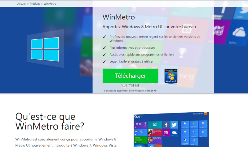 WinMetro pour windows 7 Captur10