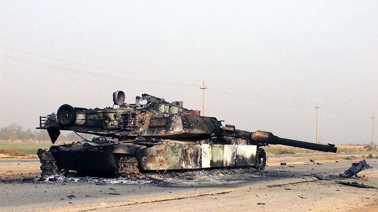 الدبابات الأمريكية تحترق في العراق 587c8410