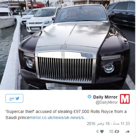 بريطاني يسرق سيارة شيخ سعودي فاخرة بطريقة شيطانية! 7777710