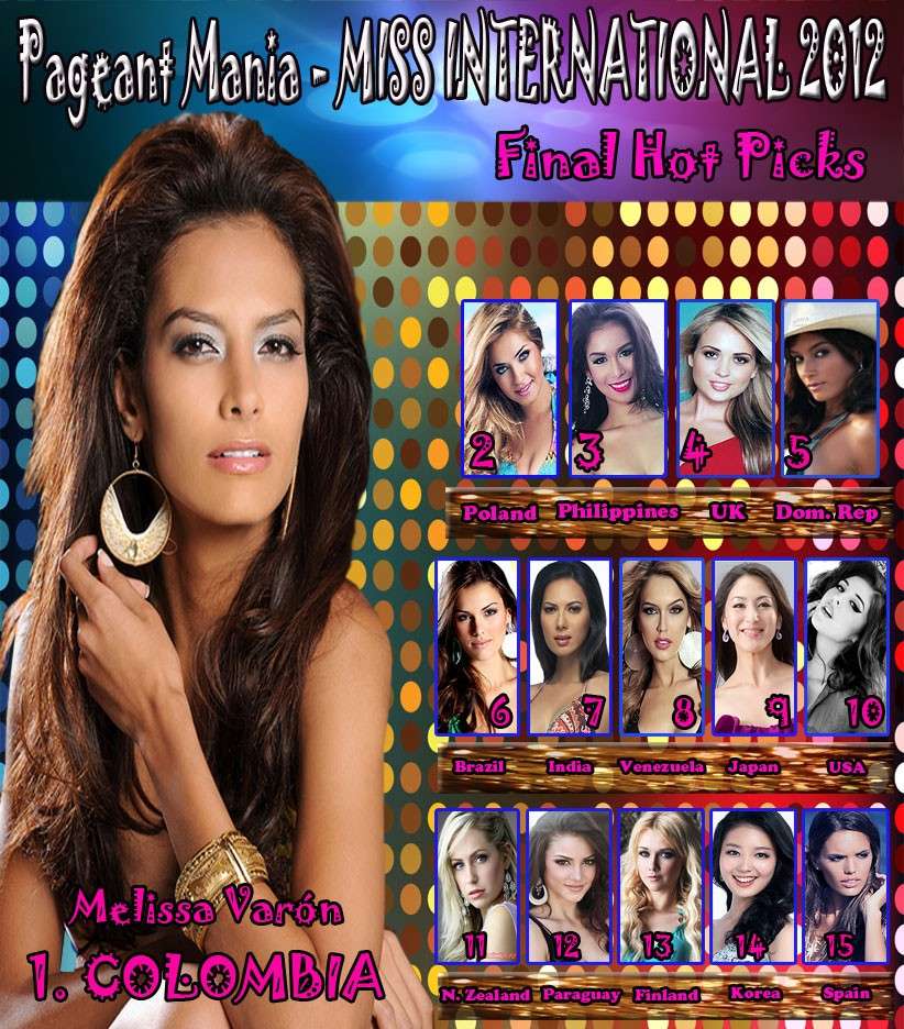 *****MISS INTERNATIONAL 2012 - Pageant Mania FINAL HOT PICKS***** - Page 2 Pmifin10