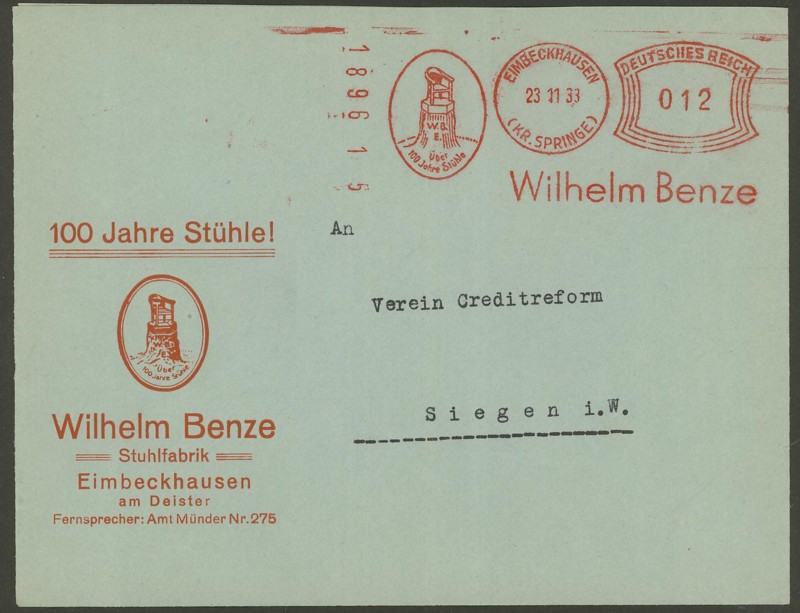 1945 - Freistempel / Absenderfreistempel Deutsches Reich (bis 1945) Eimbec10