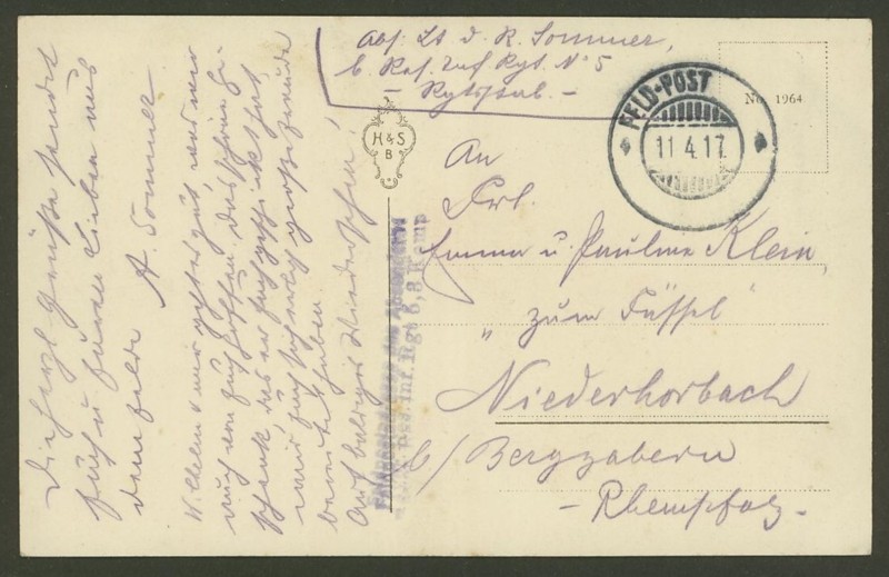 diverse Poststücke 1915/1918 Feld-p10