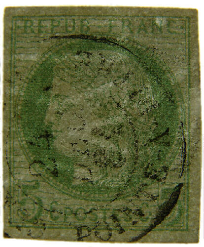 Cérès 5c filigranée de 1876 Lacroi11