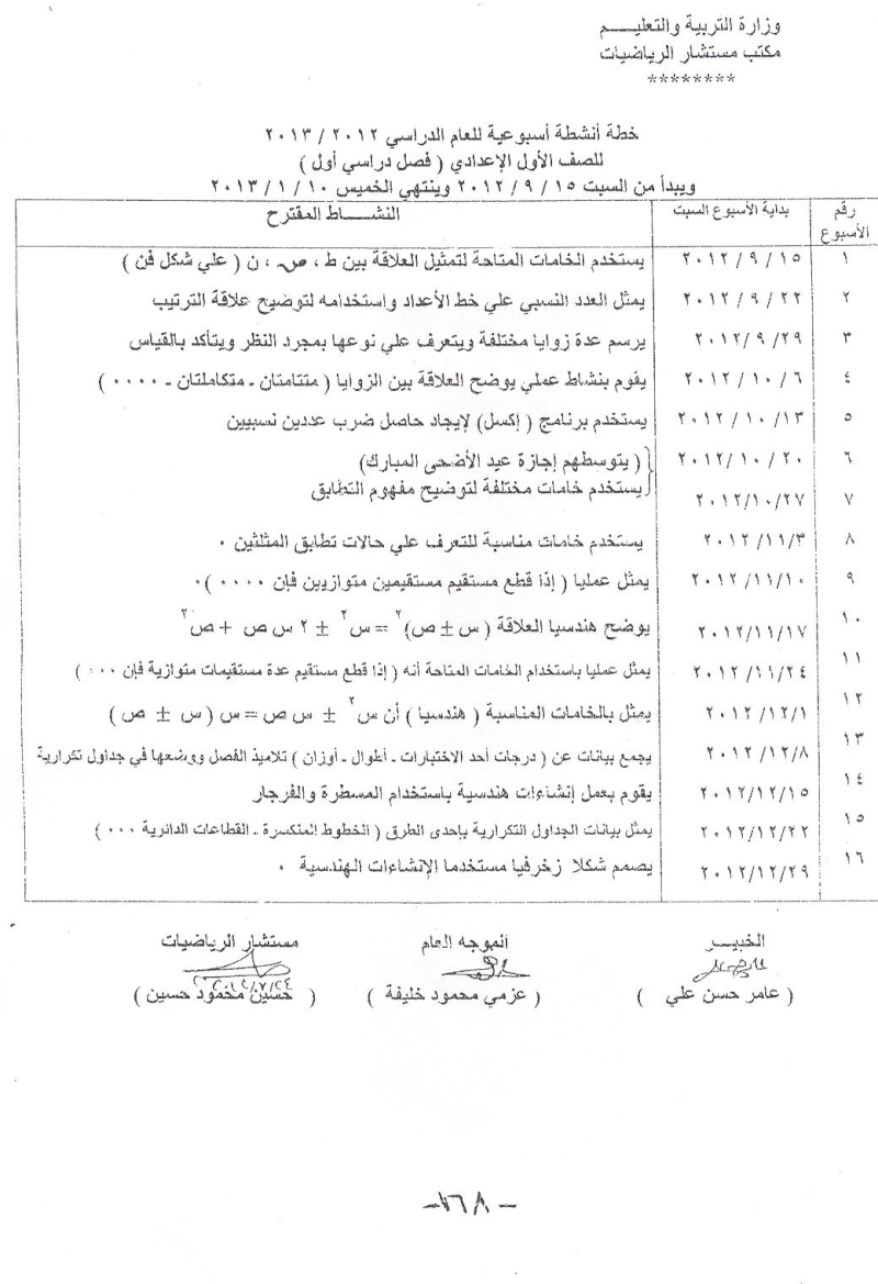 توزيع منهج الأنشطة الأسبوعية للترمين لكل الصفوف Pictur17