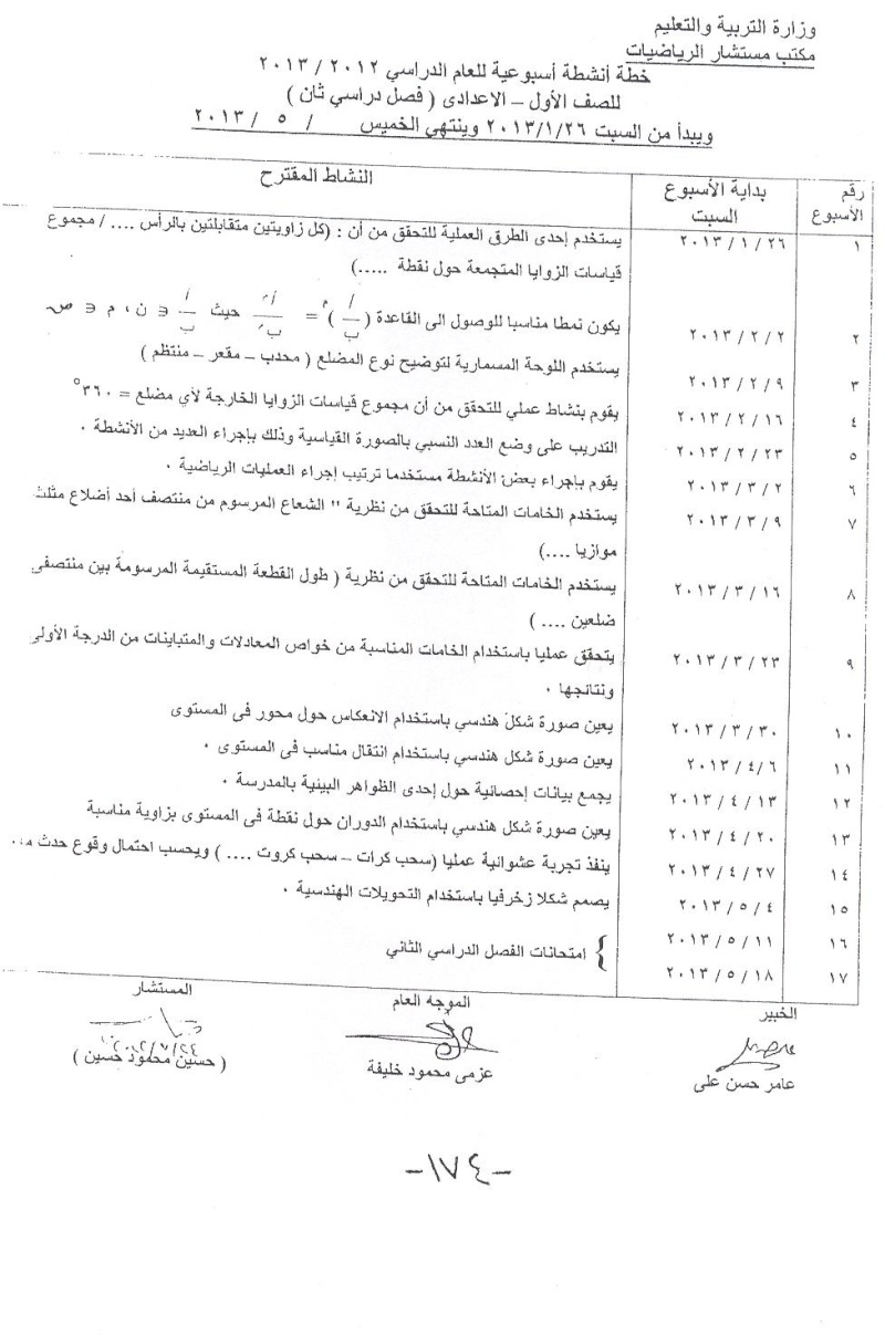 توزيع منهج الأنشطة الأسبوعية للترمين لكل الصفوف Pictur20