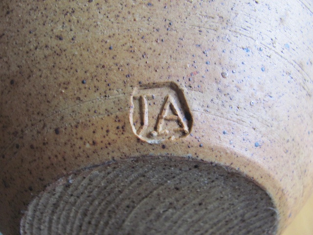 Large studio bowl, JA mark and AP mark 38510