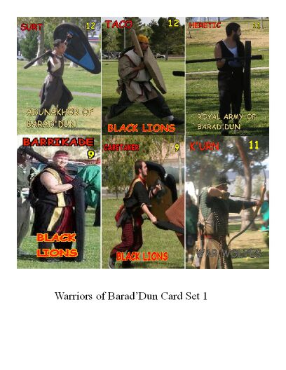 War of Barad'Dun Card Game. Warrio10
