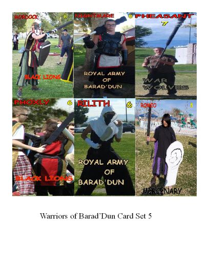 War of Barad'Dun Card Game. Warrio14