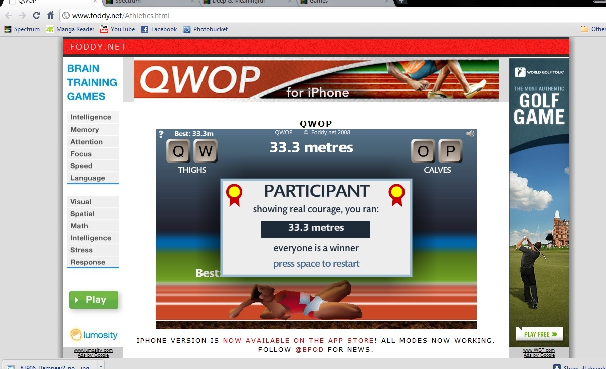 The Most Difficult Game Ever Created Qwop10