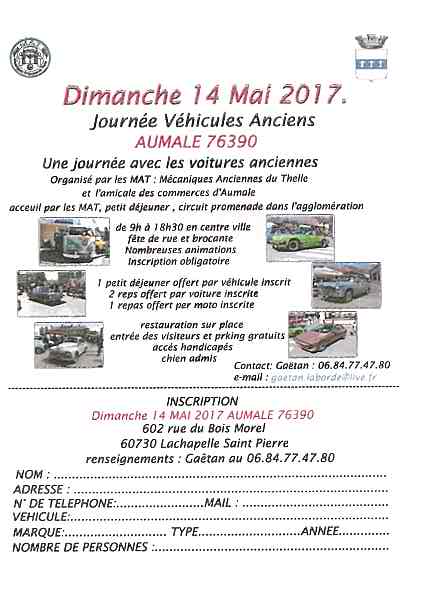 14 mai 2017 - Journée des véhicules anciens à Aumale (76) Affich11