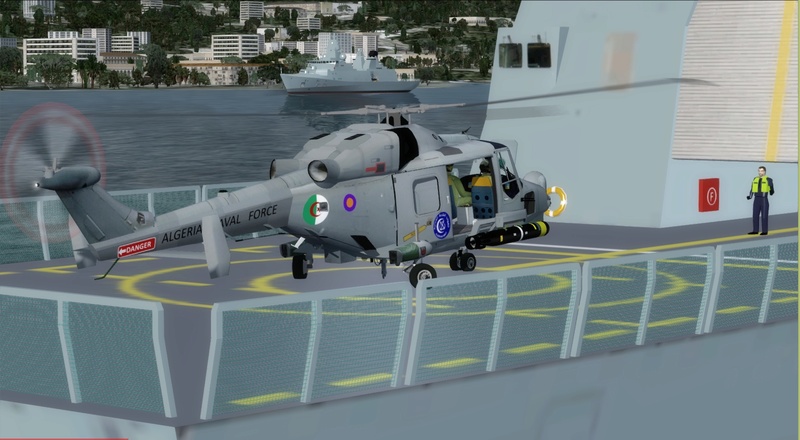 Military Avatar P3D algerian navy  super lynx N810