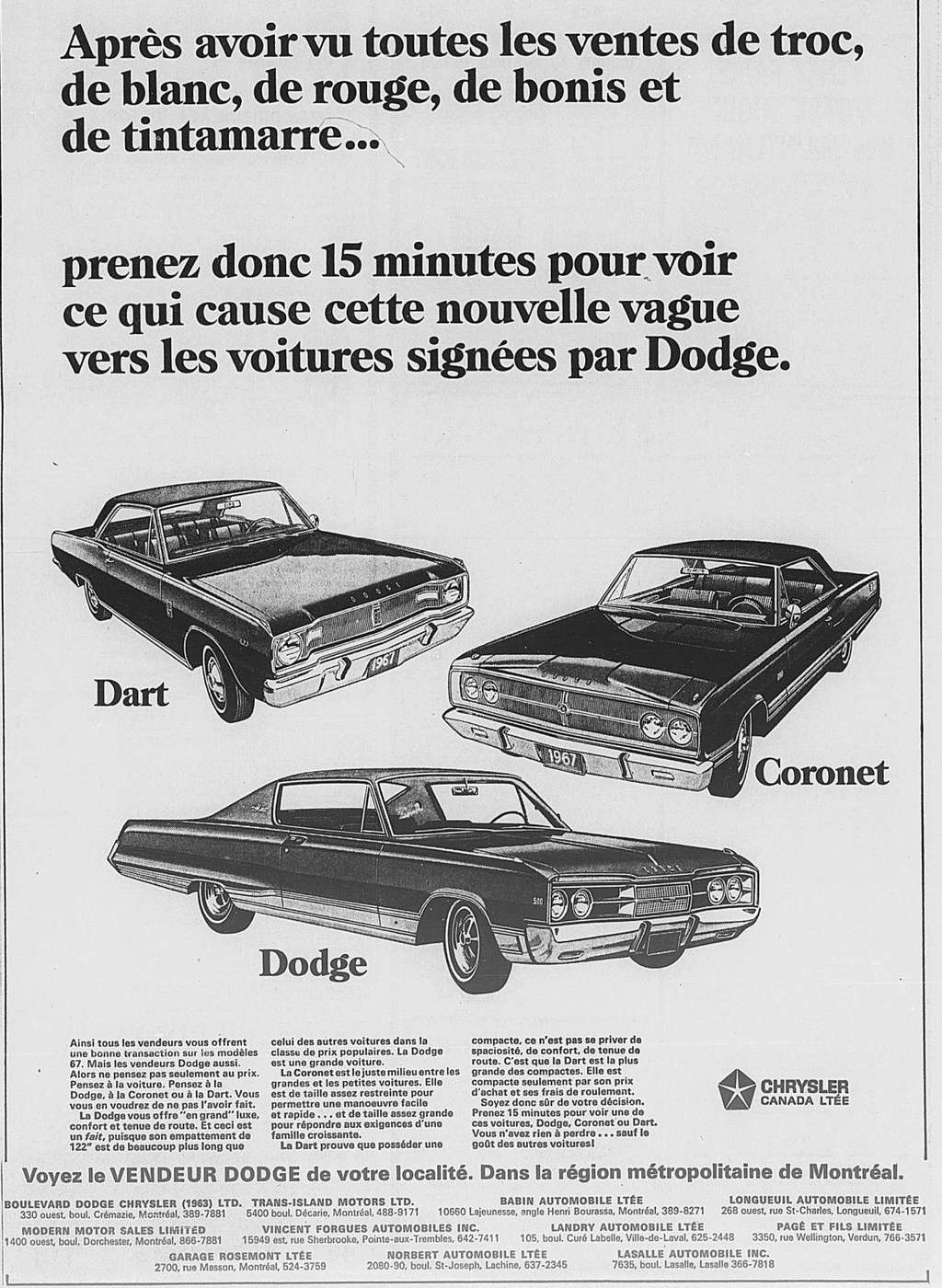 charger - Vieilles Publicitée Dodge/Plymouth/Chrysler au Québec - Page 3 1967_064